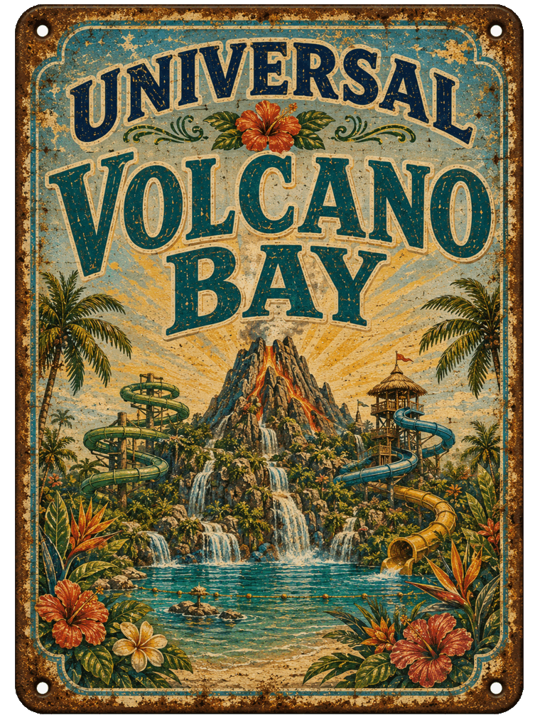 Universal Volcano Bay sign