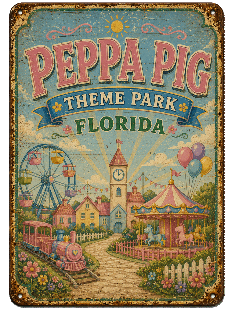 Peppa Pig Theme Park Florida sign