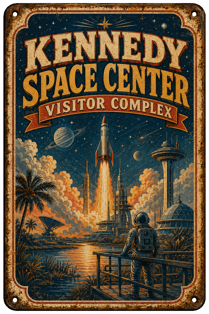 Kennedy Space Center Visitor Complex sign