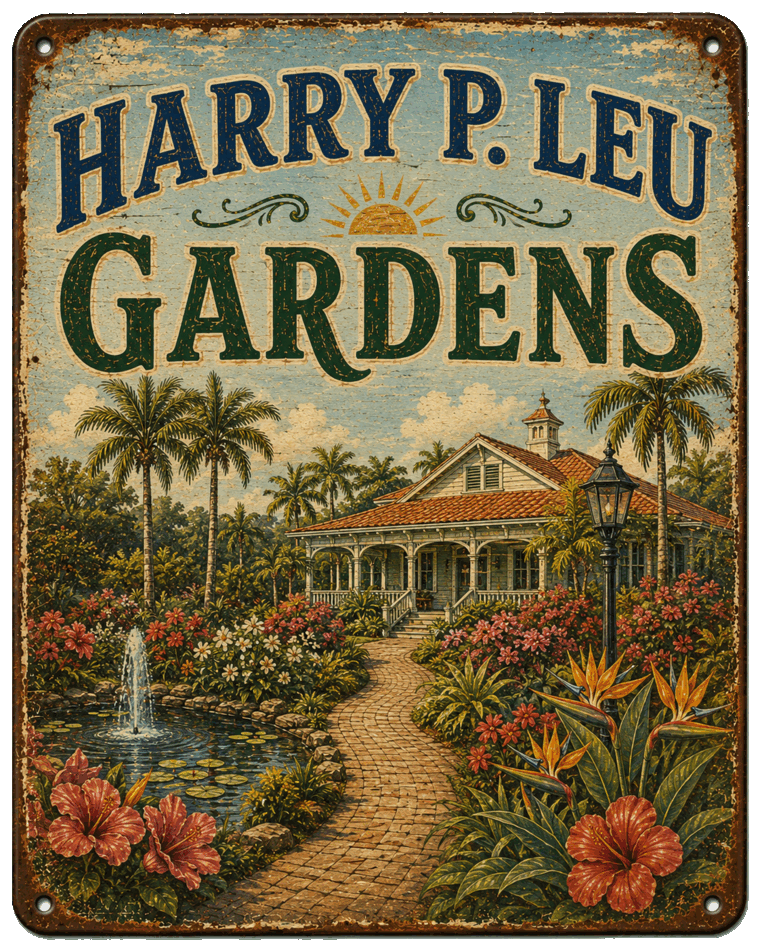 Harry P. Leu Gardens sign
