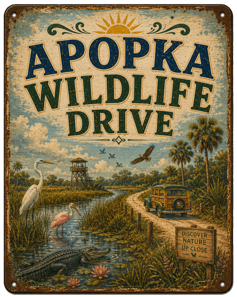 Lake Apopka Wildlife Drive sign