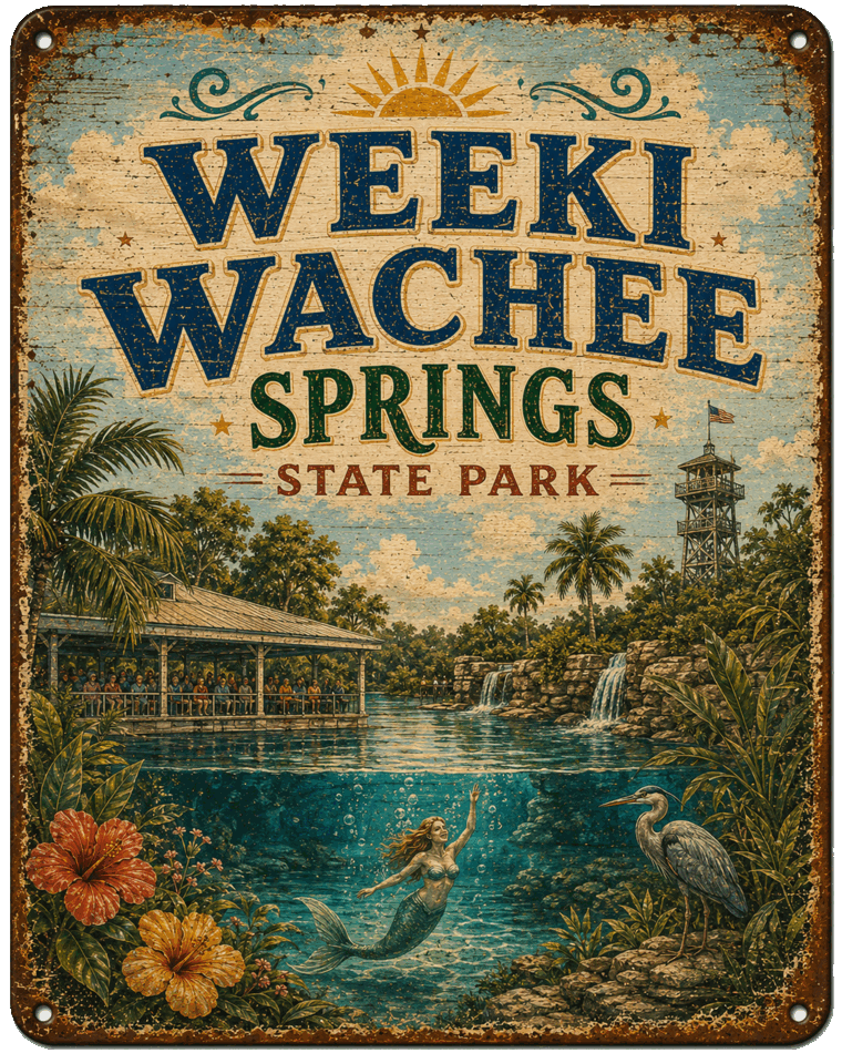 Weeki Wachee Springs State Park sign