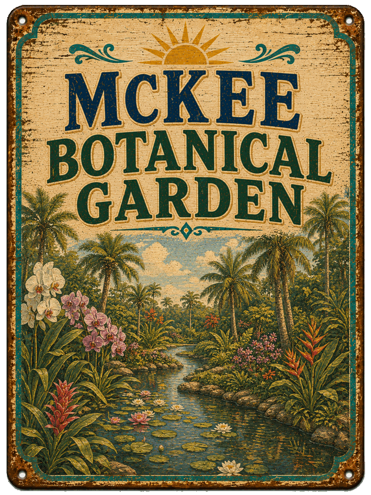 McKee Botanical Garden sign
