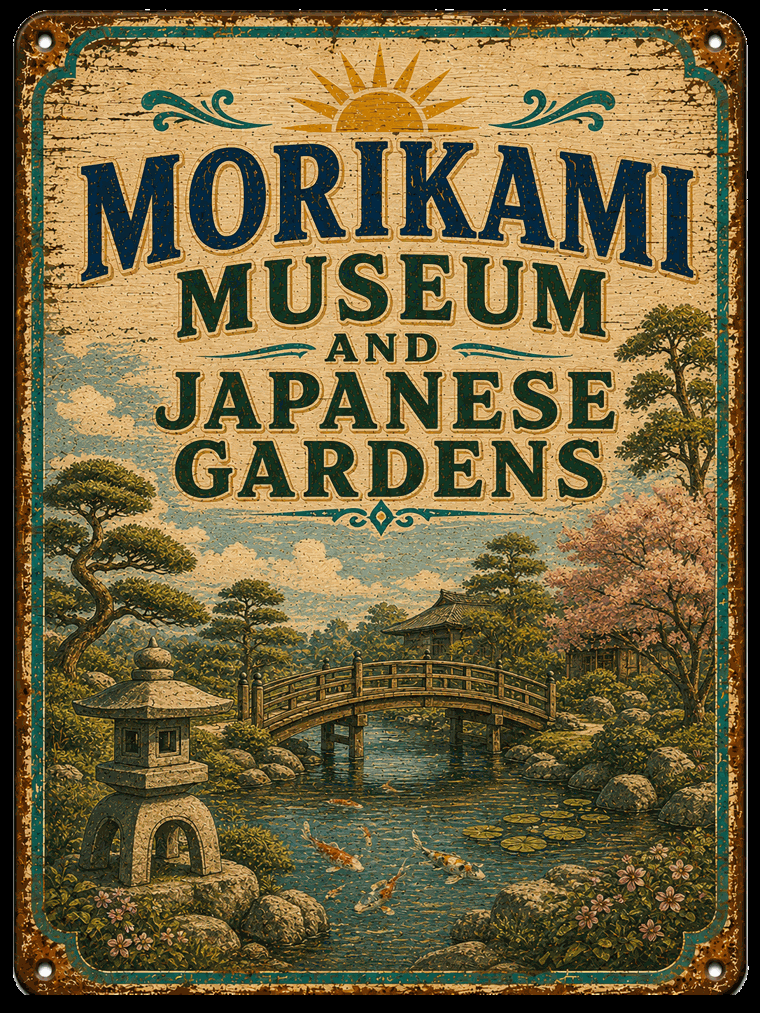 Morikami Museum and Japanese Gardens sign