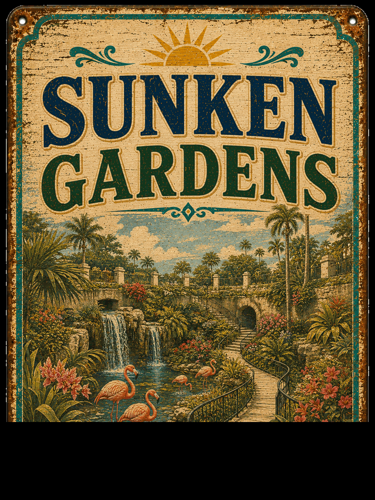 Sunken Gardens sign