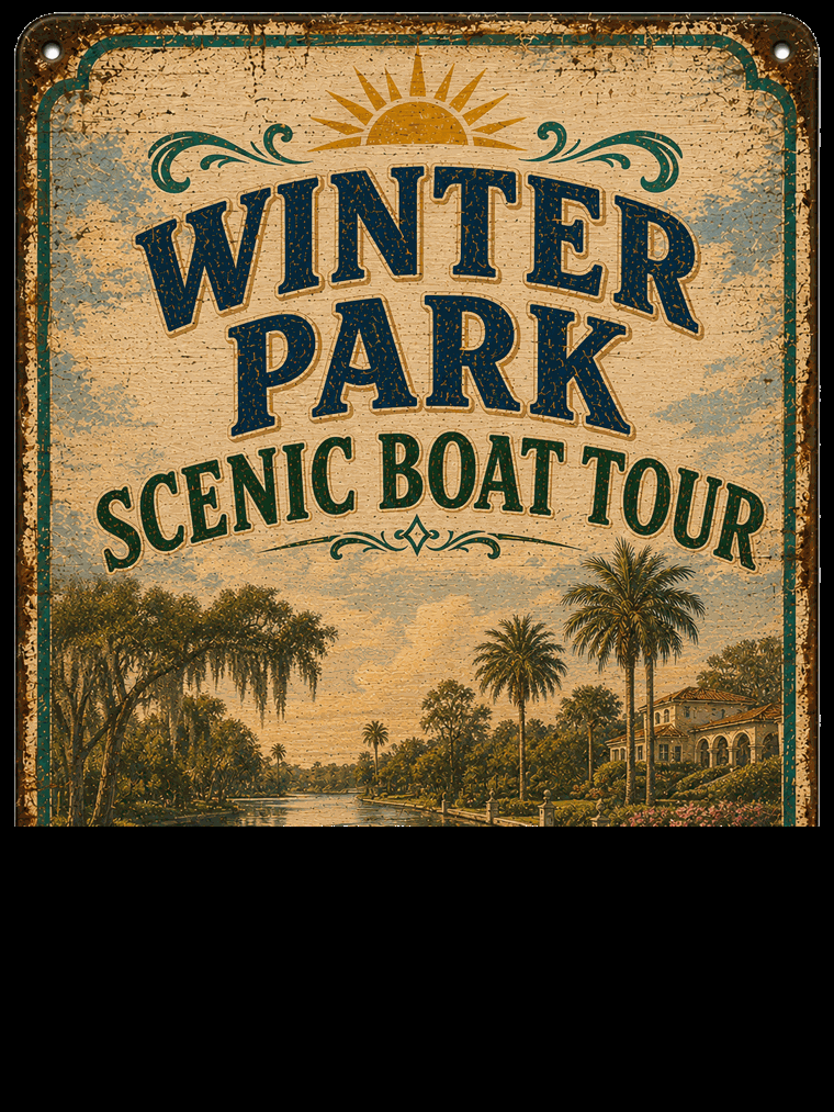 Winter Park Scenic Boat Tour sign