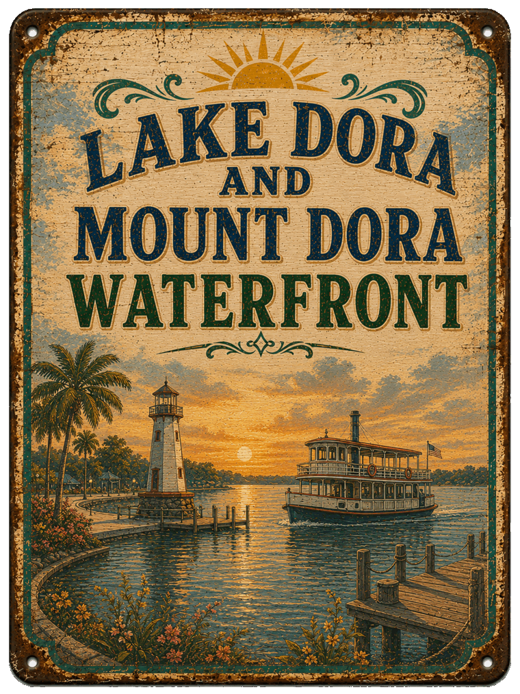 Lake Dora & Mount Dora Waterfront sign